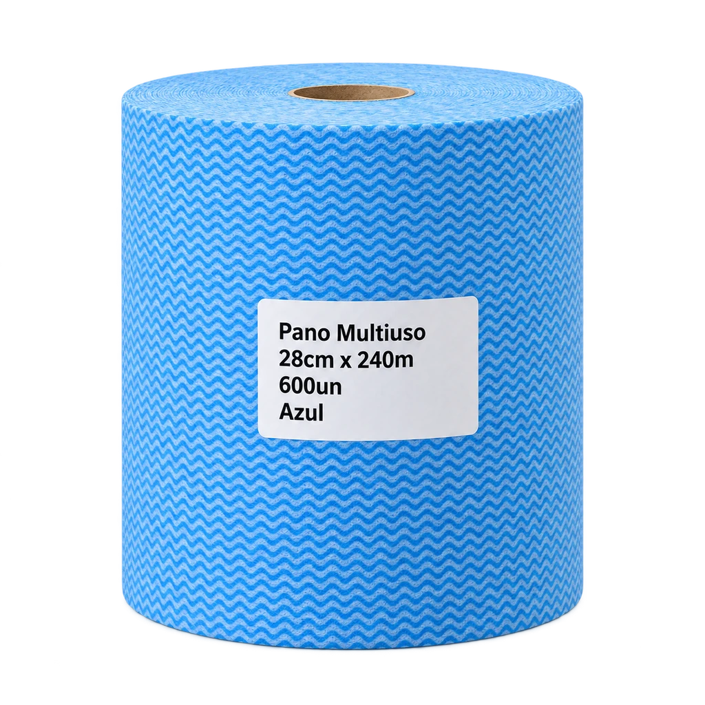 Pano Multiuso 28cmx240m 600un Azul Inoven — apresentação do produto